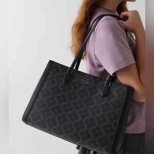 Kate Spade Signature Spade Flower East West Large Laptop Tote NWT